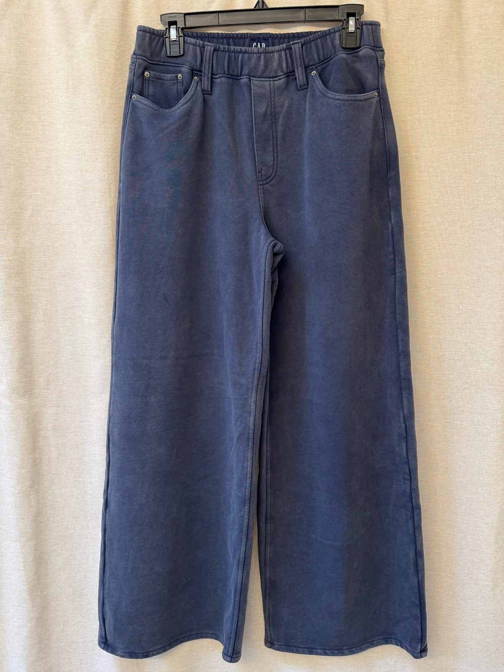 LIKE NEW! GAP Heavyweight Easy Baggy Sweatpants Jeans in Tapestry Blue Navy Wash